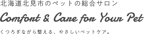北海道北見市のペットの総合サロンComfort & Care for Your Petくつろぎながら整える、やさしいペットケア。